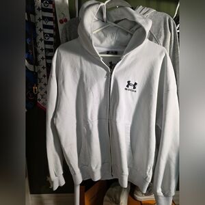 Under Armour Balenciaga Classic White Hoodie Zip Up Large